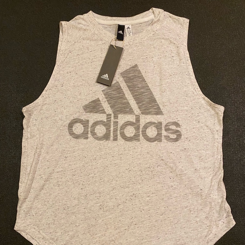 ADIDAS WINNERS T SHIRT SLEEVELESS NWTs GRAY SIZE L